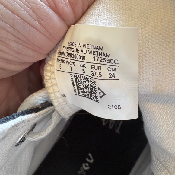 Converse Black and White High-Top Sneakers - Picture 4 of 5